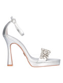 sandalo con tacco largo albano vanity da donna argento