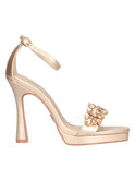 sandalo con tacco largo albano vanity da donna platino