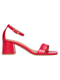 sandalo con tacco largo l'amour by albano da donna rosso