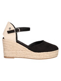 sandalo con zeppa refresh vegan da donna nero