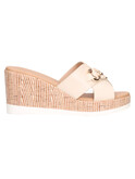sandalo con zeppa marina torres da donna avorio/beige