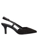 decollete slingback con tacco fino marco tozzi vegan da donna nero