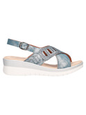 sandalo con zeppa valleverde da donna blu