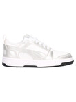 sneaker-puma-rebound-da-donna-argento-e-bianca