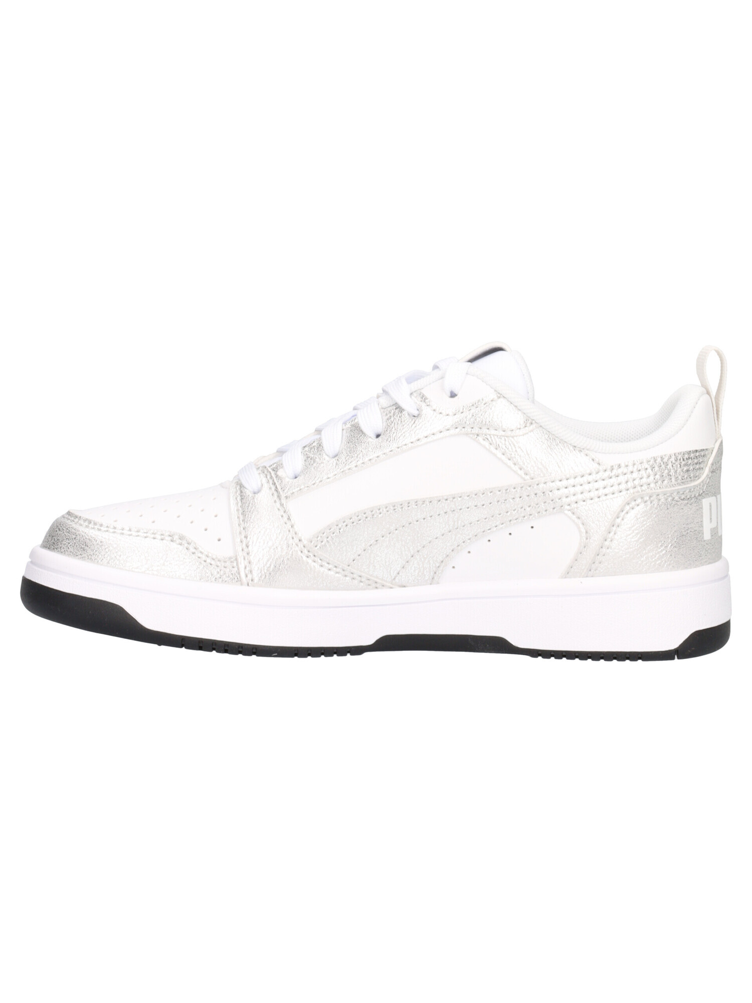 sneaker-puma-rebound-da-donna-argento-e-bianca