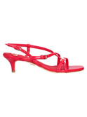 sandalo con tacco basso gold&gold da donna rosso