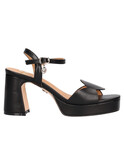 sandalo con tacco largo gold&gold da donna nero