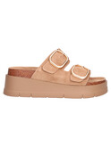 sandalo con zeppa gold&gold da donna beige