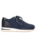 scarpa casual con zeppa bassa marco tozzi vegan da donna blu