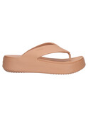 ciabatta platform infradito crocs getaway da donna beige
