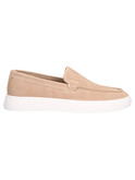 mocassino sportivo 4us by paciotti da uomo in pelle scamosciata beige -hm2504501-