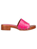 sandalo con tacco basso deborah da donna fucsia