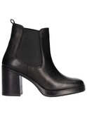 stivaletto tacco largo lace-up da donna nero
