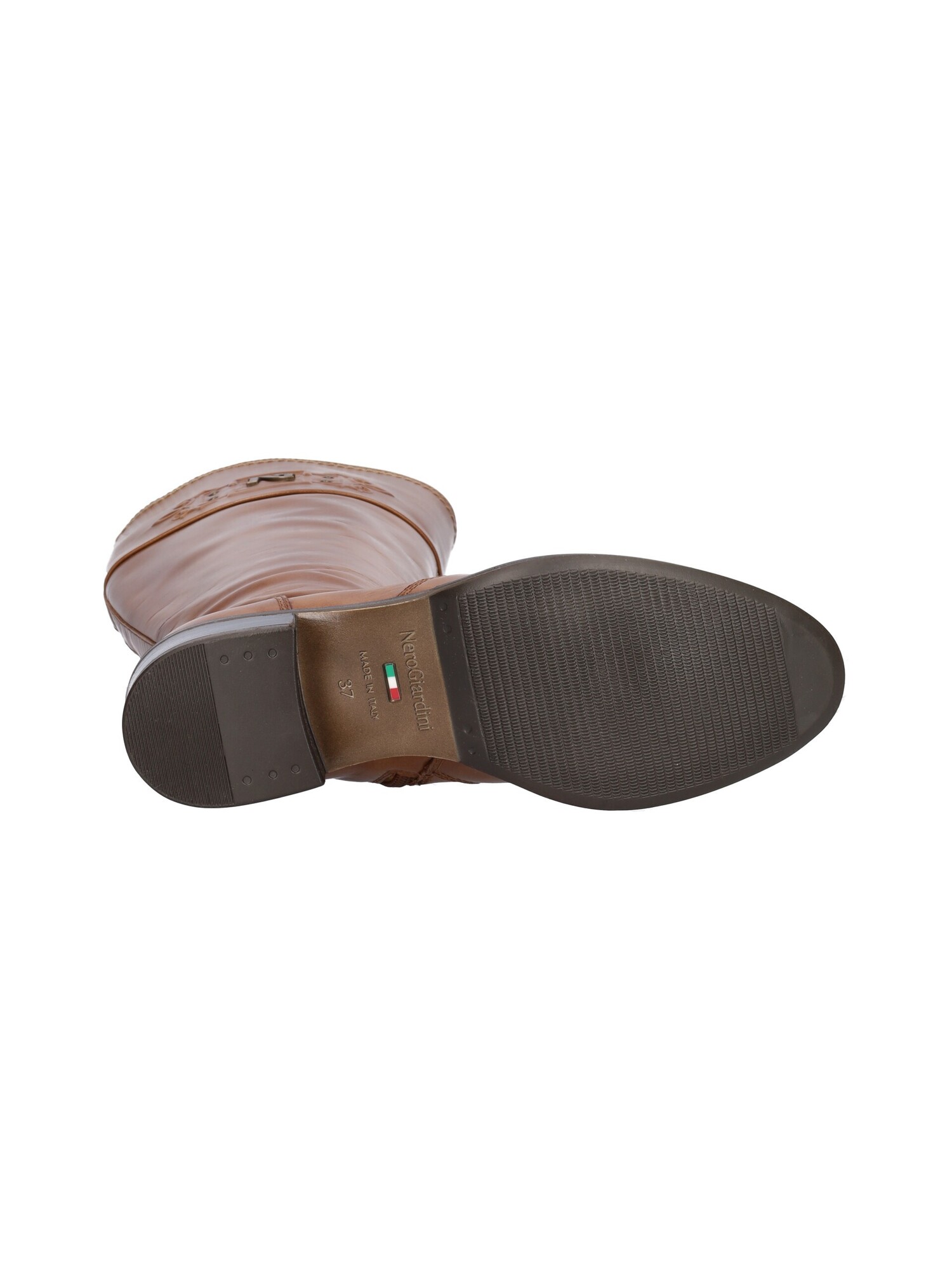 stivale-tacco-basso-nero-giardini-da-donna-cuoio