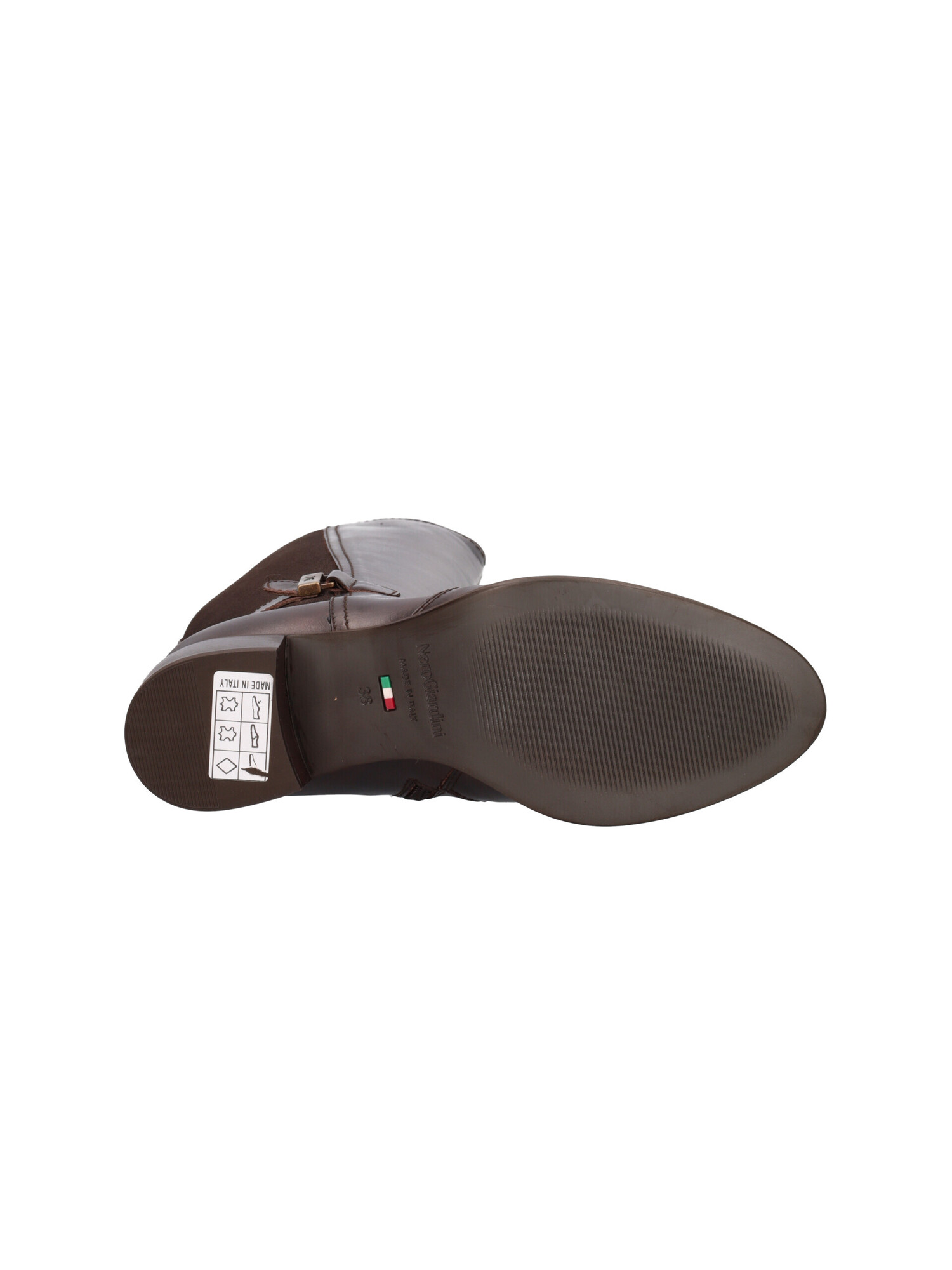stivale-con-tacco-basso-nero-giardini-da-donna-marrone