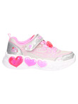 sneaker-skechers-heart-lights-da-bambina-argento