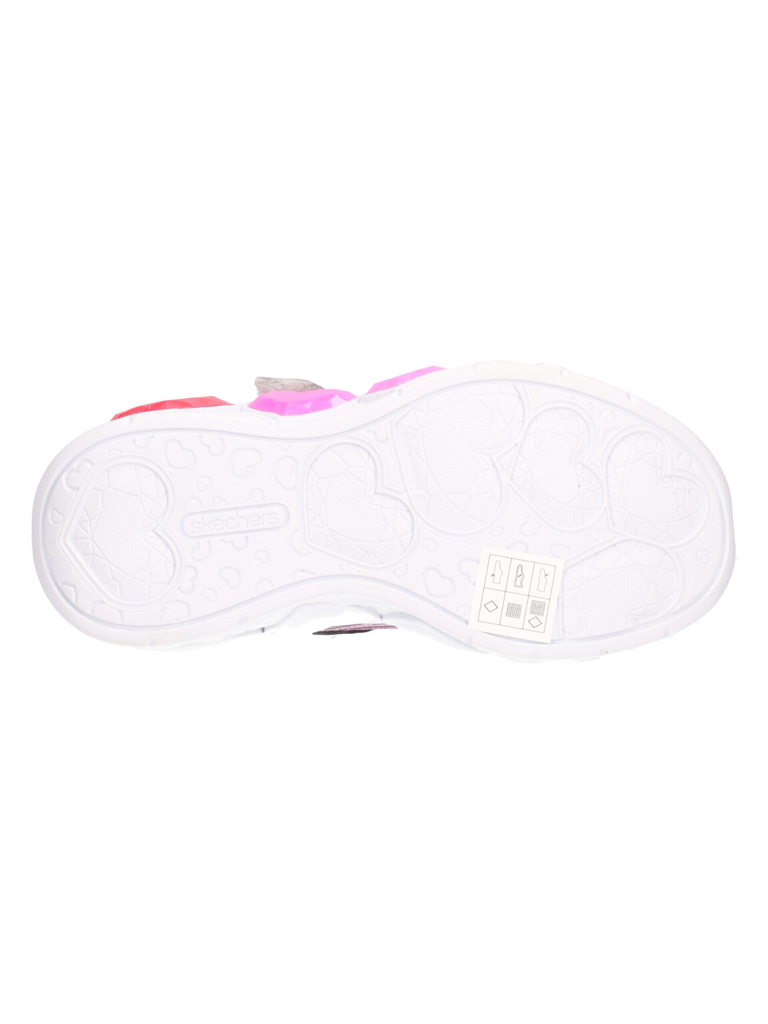 sneaker-skechers-heart-lights-da-bambina-argento