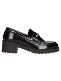 mocassino con tacco largo liviana da donna nero