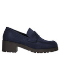 mocassino con tacco largo liviana da donna blu