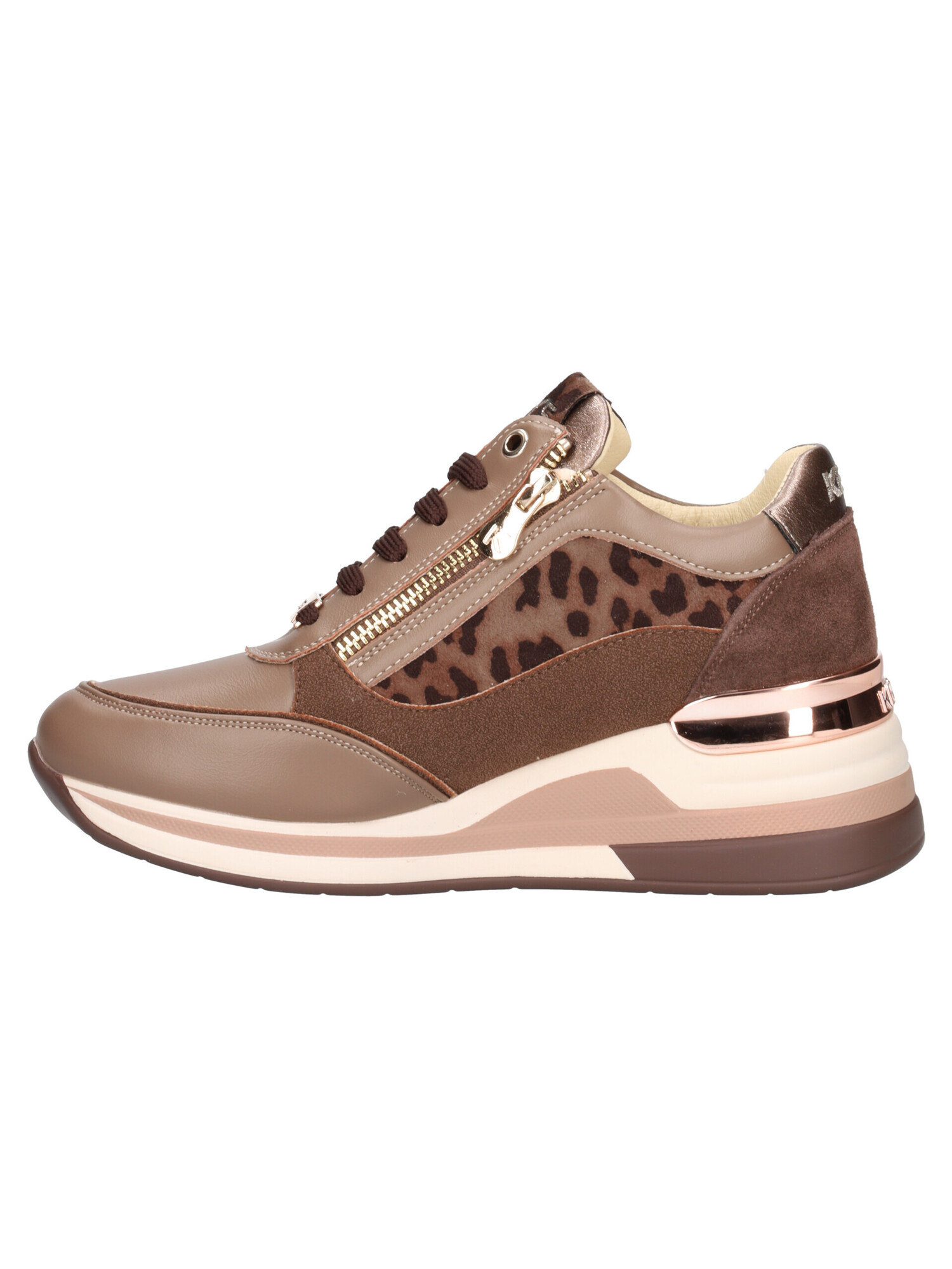 sneaker-con-zeppa-keys-da-donna-marrone