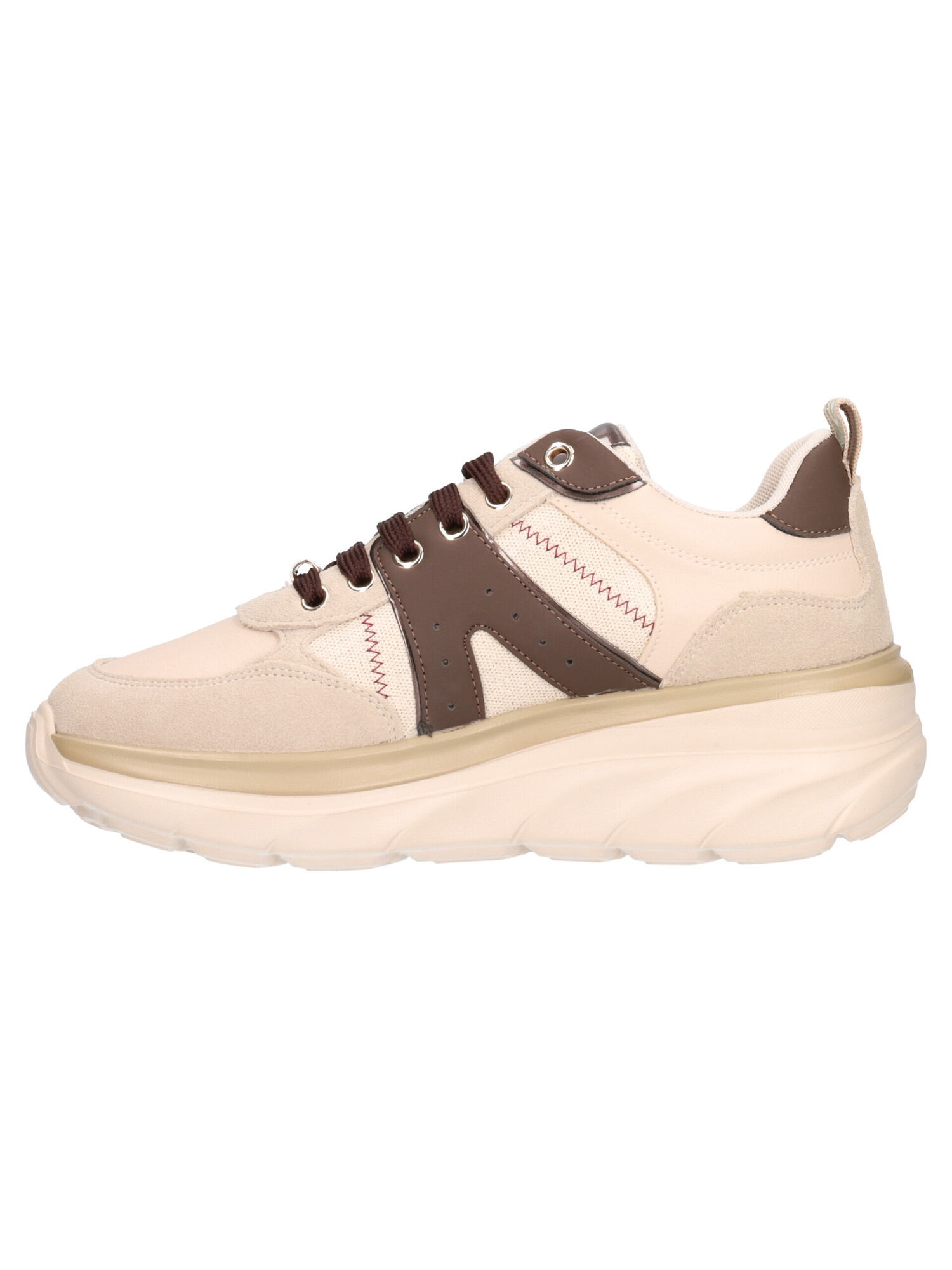 sneaker-con-zeppa-bassa-keys-da-donna-beige
