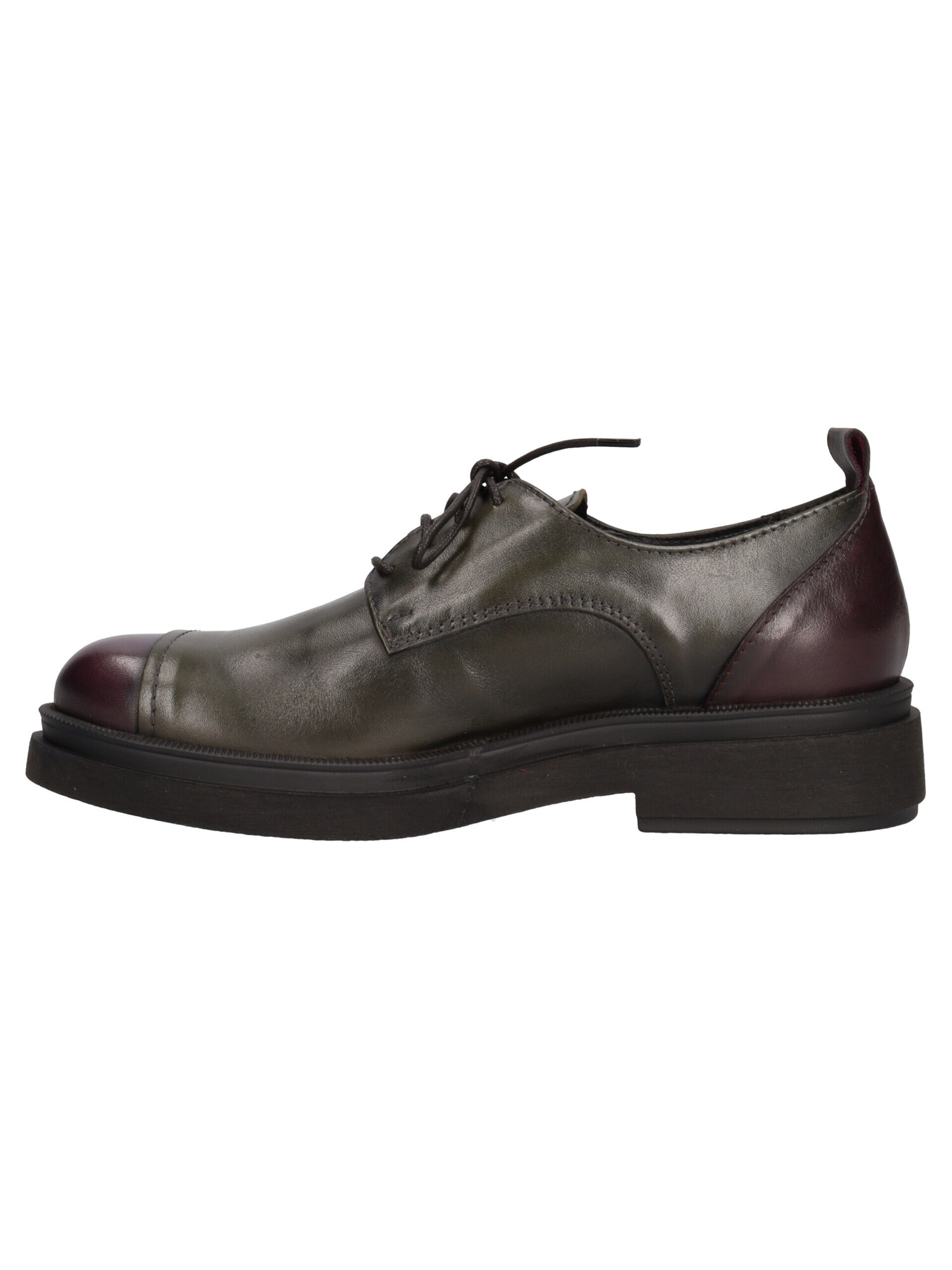 scarpa-stringata-liviana-da-donna-verde-e-bordeaux