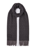 sciarpa monogram liu jo da donna nera