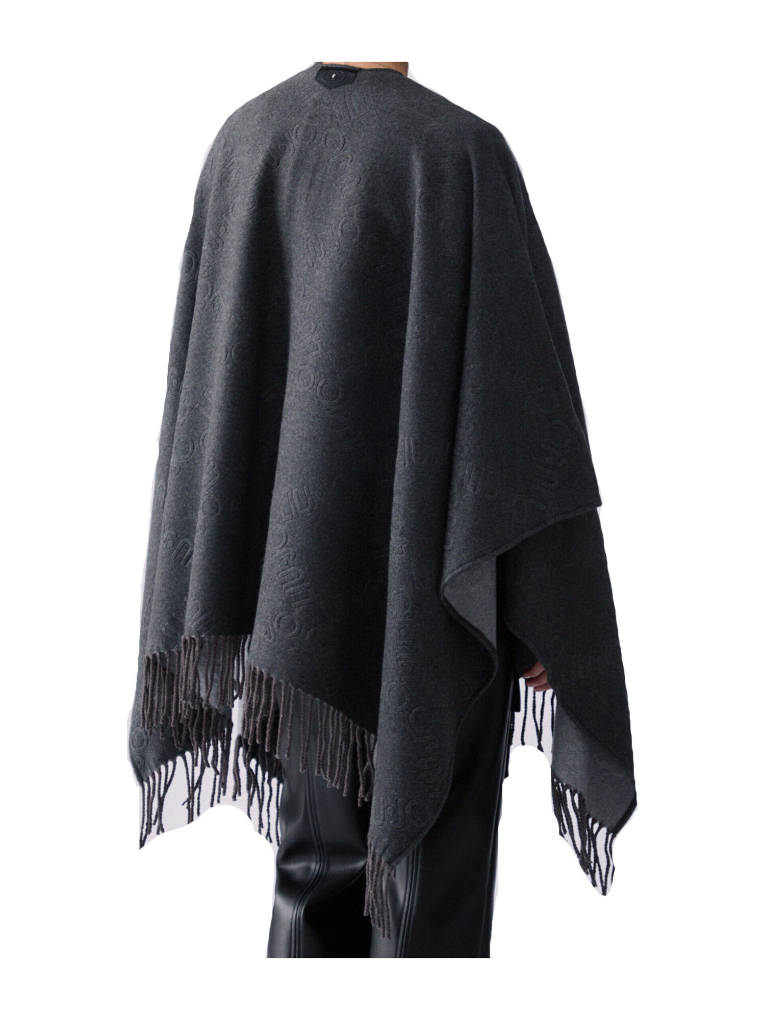 poncho-liu-jo-da-donna-grigio-scuro-cd5305