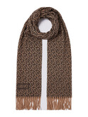 sciarpa monogram liu jo da donna nera e testa di moro