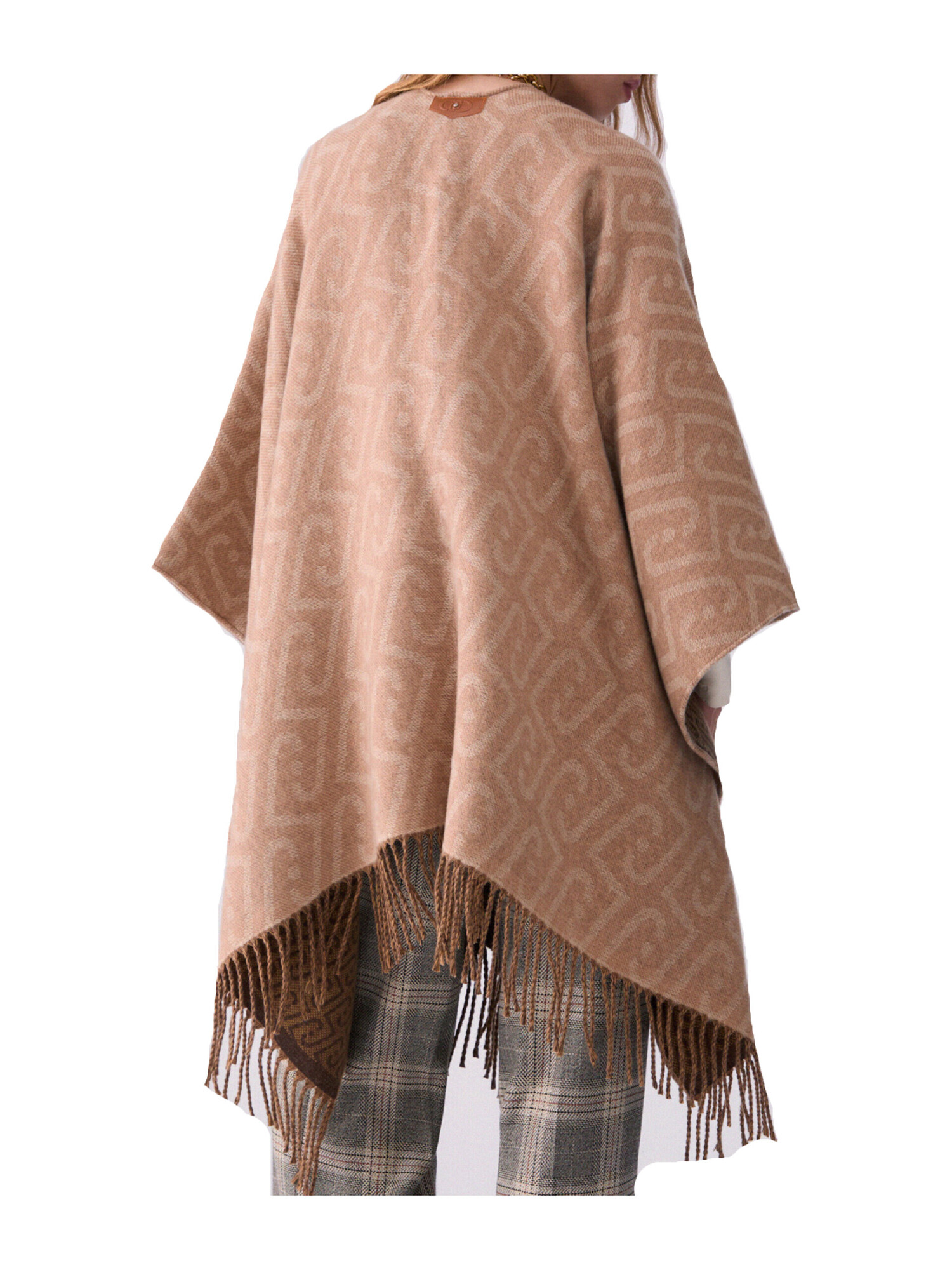 poncho-monogram-liu-jo-da-donna-in-poliestere-blu-denim-2f6039t274200737
