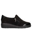 mocassino con zeppa bassa valleverde da donna nero