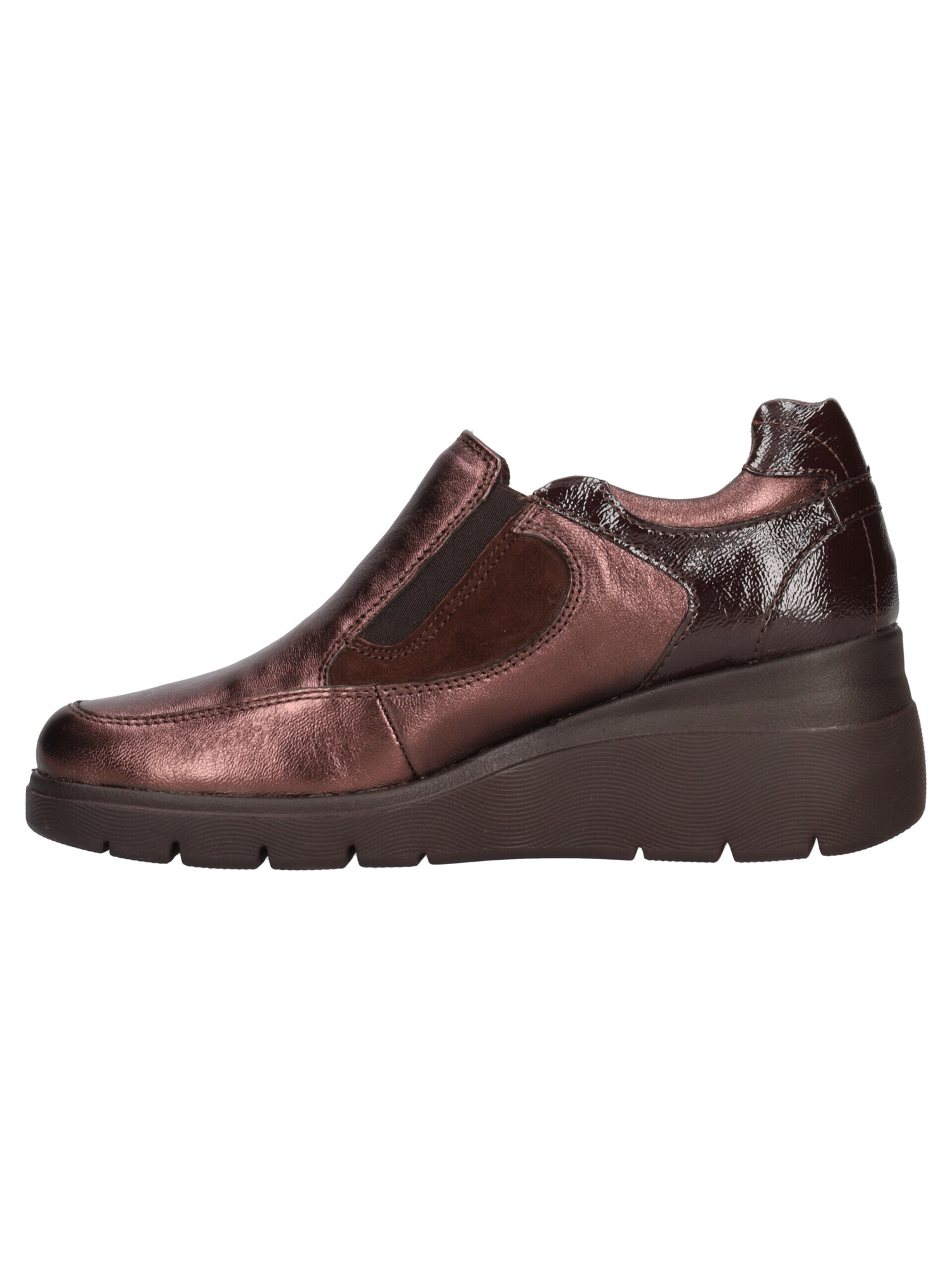 scarpa-casual-slip-on-con-zeppa-melluso-walk-da-donna-bronzo