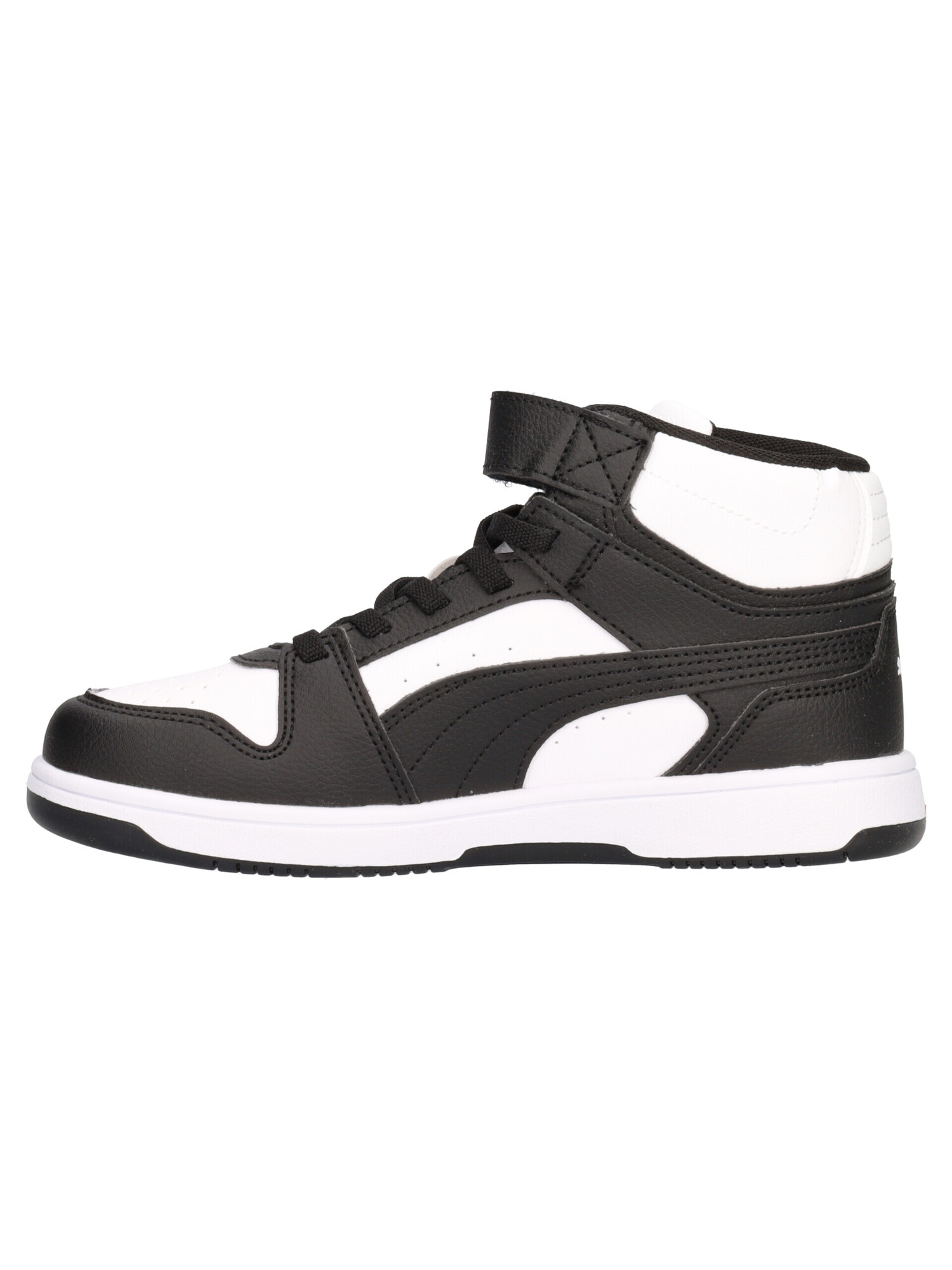 sneaker-puma-rebound-da-bambino-bianca-e-nera-ee6543